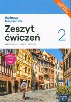 J.niemiecki Welttour Deutsch neu 2 LO ĆW 2024. Autor: Mróz-Dwornikowska Sylwia, Katarzyna Szachowska. SmakLiter.pl Okładka książki J.niemiecki Welttour Deutsch neu 2 LO ĆW 2024