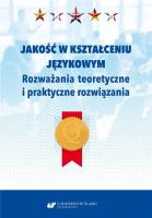 Jakość w kształceniu językowym. Autor: red. Danuta Gabryś-Barker, Ryszard Kalamarz. SmakLiter.pl Okładka książki Jakość w kształceniu językowym