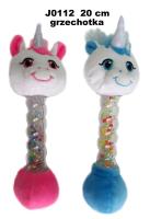 Opakowanie Jednorożec grzechotka 20cm MIX