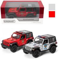 Jeep wrangler policja straż 1:34. Wydawca: Kinsmart. SmakLiter.pl Opakowanie Jeep wrangler policja straż 1:34