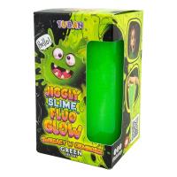 Jiggly Slime Fluo Glow zielony. Wydawca: Tuban. SmakLiter.pl Opakowanie Jiggly Slime Fluo Glow zielony