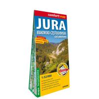 Jura Krakowsko-Częstochowska Część południowa laminowana mapa turystyczna 1:52 000. Autor: Opracowanie zbiorowe. SmakLiter.pl Okładka książki Jura Krakowsko-Częstochowska Część południowa laminowana mapa turystyczna 1:52 000