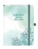 Okładka książki Kal Ucznia 2024/2025 B6 TNS kwiat seledynowa