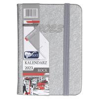 Opakowanie Kalendarz 2023 A7 tyg. Rock srebrny ELEFANT