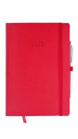 Opakowanie Kalendarz 2023 flex z gumką A5 tygodniowy czerwony V4