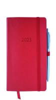 Opakowanie Kalendarz 2023 flex z gumką Dl tygodniowy czerwony V4