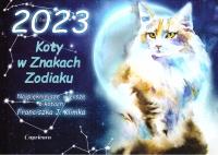 Okładka książki Kalendarz 2023 Koty w Znakach Zodiaku