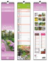 Opakowanie Kalendarz 2023 paskowy 13 planszowy Ogrody