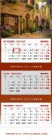 Opakowanie Kalendarz 2023 ścienny trójdzielny Toskania