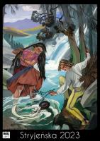 Kalendarz 2023 Stryjeńska A3 pion. Autor: Szymanik Bartosz. SmakLiter.pl Okładka książki Kalendarz 2023 Stryjeńska A3 pion