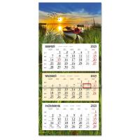 Opakowanie Kalendarz 2023 Trójdzielny płaska główka SB8-2 Jezioro