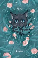 Kalendarz 2023 tygodniowy Słynne koty. Autor: Łuksza Agata. SmakLiter.pl Okładka książki Kalendarz 2023 tygodniowy Słynne koty