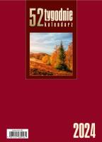 Opakowanie Kalendarz 2024 Biurkowy stojący bordowy