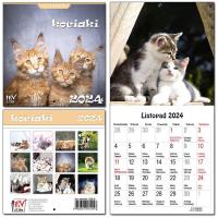Opakowanie Kalendarz 2024 dla dzieci 16x32 13 plansz Kociaki