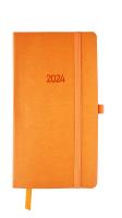 Opakowanie Kalendarz 2024 flex z gumką Dl tygodniowy V6 pomarańczowy