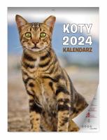 Kalendarz 2024 Koty ścienny. Wydawca: KALPOL.BIS kalendarze. SmakLiter.pl Opakowanie Kalendarz 2024 Koty ścienny