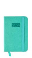 Opakowanie Kalendarz 2024 lux z gumką kieszonkowy V2 turkusowy