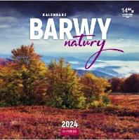Kalendarz 2024 ścienny kwadrat Barwy natury. Wydawca: O-press. SmakLiter.pl Opakowanie Kalendarz 2024 ścienny kwadrat Barwy natury