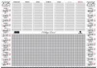 Kalendarz 2025/2026 A2 biurkowy Biuwar z listwą. Autor: Pan Kalendarzyk. SmakLiter.pl Okładka książki Kalendarz 2025/2026 A2 biurkowy Biuwar z listwą