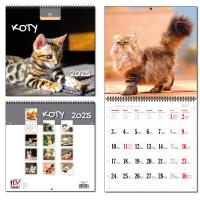 Opakowanie Kalendarz 2025 30x60 13 planszowy Koty
