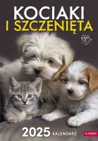 Kalendarz 2025 A3 Ścienny Kociaki i Szczenięta. Wydawca: O-press. SmakLiter.pl Opakowanie Kalendarz 2025 A3 Ścienny Kociaki i Szczenięta