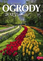 Kalendarz 2025 A4 Ścienny Ogrody. Wydawca: O-press. SmakLiter.pl Opakowanie Kalendarz 2025 A4 Ścienny Ogrody