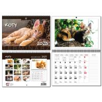 Opakowanie Kalendarz 2025 A4 terminarz 13 plansz Koty
