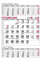 Kalendarz 2025 A5 biurkowy pionowy trójdzielny MIX. Autor: Pan Kalendarzyk. SmakLiter.pl Okładka książki Kalendarz 2025 A5 biurkowy pionowy trójdzielny MIX