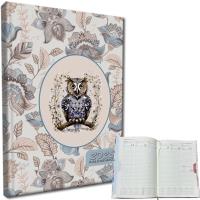 Opakowanie Kalendarz 2025 A5 tygodniowy rozkładówka sowa boho