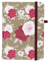 Opakowanie Kalendarz 2025 A6 tyg. Flamenco biało-czer kwiaty