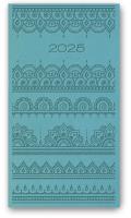 Okładka książki Kalendarz 2025 A6 tyg vivella relief TURKUSOWY
