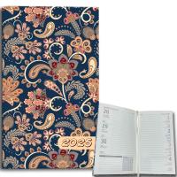 Opakowanie Kalendarz 2025 A6 tygodniowy Paisley Kwiaty blue