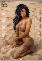 Opakowanie Kalendarz 2025 dziewczyna plakatowy B1 listwowany KP-B1 VP.11