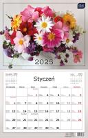 Opakowanie Kalendarz 2025 jednodzielny 32x50cm Kwiaty