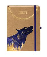 Okładka książki Kalendarz 2025 Kraft Wilk A5 TNS