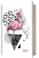 Kalendarz 2025 książkowy A5 dzienny flaming. Wydawca: Evena. SmakLiter.pl Opakowanie Kalendarz 2025 książkowy A5 dzienny flaming