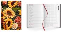 Opakowanie Kalendarz 2025 książkowy A5 tygodniowy słoneczniki i róże SK1