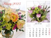 Opakowanie Kalendarz 2025 ścienny Kwiaty