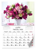Opakowanie Kalendarz 2025 ścienny Lux Bukiety