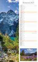 Opakowanie Kalendarz 2025 ścienny pasek Tatry