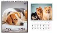 Opakowanie Kalendarz 2025 ścienny planszowy 33,5x40cm Psy