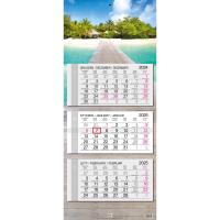 Opakowanie Kalendarz 2025 trójdzielny główka płaska Malediwy