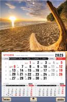 Kalendarz 2025 Trójdzielny jednodzielny Plaża. Autor: Pan Kalendarzyk. SmakLiter.pl Okładka książki Kalendarz 2025 Trójdzielny jednodzielny Plaża