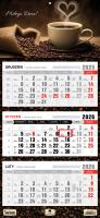 Kalendarz 2025 Trójdzielny płaska główka Kawa. Autor: Pan Kalendarzyk. SmakLiter.pl Okładka książki Kalendarz 2025 Trójdzielny płaska główka Kawa