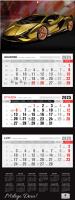 Kalendarz 2025 Trójdzielny Premium Lux Car. Autor: Pan Kalendarzyk. SmakLiter.pl Okładka książki Kalendarz 2025 Trójdzielny Premium Lux Car