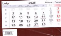 Kalendarz 2025 trójdzielny. Wydawca: Parma Press. SmakLiter.pl Opakowanie Kalendarz 2025 trójdzielny