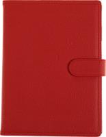 Opakowanie KALENDARZ A5 DZIENNY Z ZAPIĘCIEM 2024 EKOSKÓRA CZERWONY