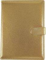 Opakowanie KALENDARZ A5 DZIENNY Z ZAPIĘCIEM 2024 EKOSKÓRA ZŁOTY