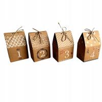 Opakowanie Kalendarz adwentowy domki craft 24szt