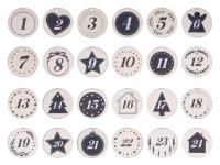 Opakowanie Kalendarz adwentowy zawieszka drewniana kółka 4cm